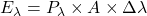 E_{\lambda} = P_{\lambda} \times A \times \Delta \lambda