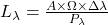 L_{\lambda} = \frac{A \times \Omega \times \Delta \lambda}{P_{\lambda}}