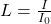 L = \frac{I}{I_0}