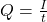 Q = \frac{I}{t}