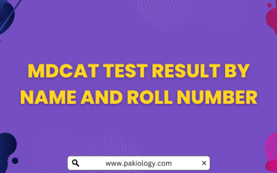 Check MDCAT Test Result By Name And Roll Number