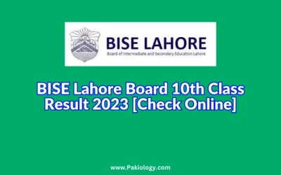 BISE Lahore Board 10th Class Result 2023 [Check Online]