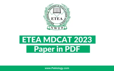 ETEA MDCAT 2023 Paper In PDF: Download Now