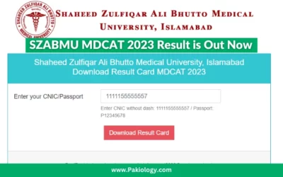 SZABMU MDCAT 2023 Result is Out Now [Check Now]