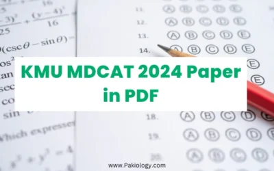 KMU MDCAT 2024 Paper in PDF [Download]