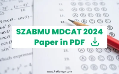 SZABMU MDCAT 2024 Paper in PDF [Download]