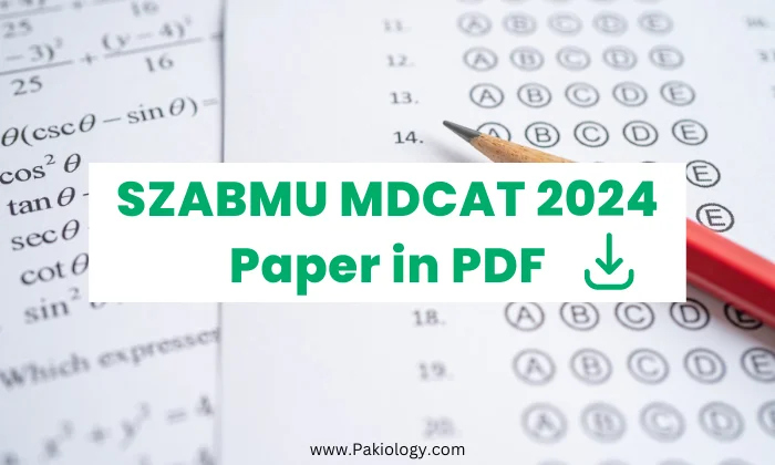 SZABMU MDCAT 2024 Paper in PDF